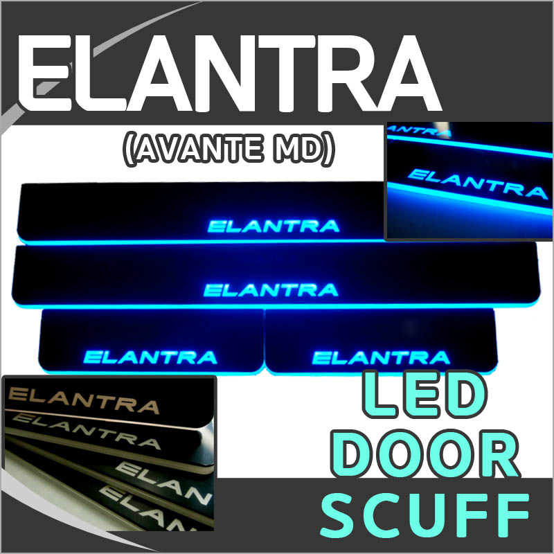 [ Elantra 2014(The New Avante) auto parts ] Elantra 2014(The New Avante) LED Door Scuff Made in Korea